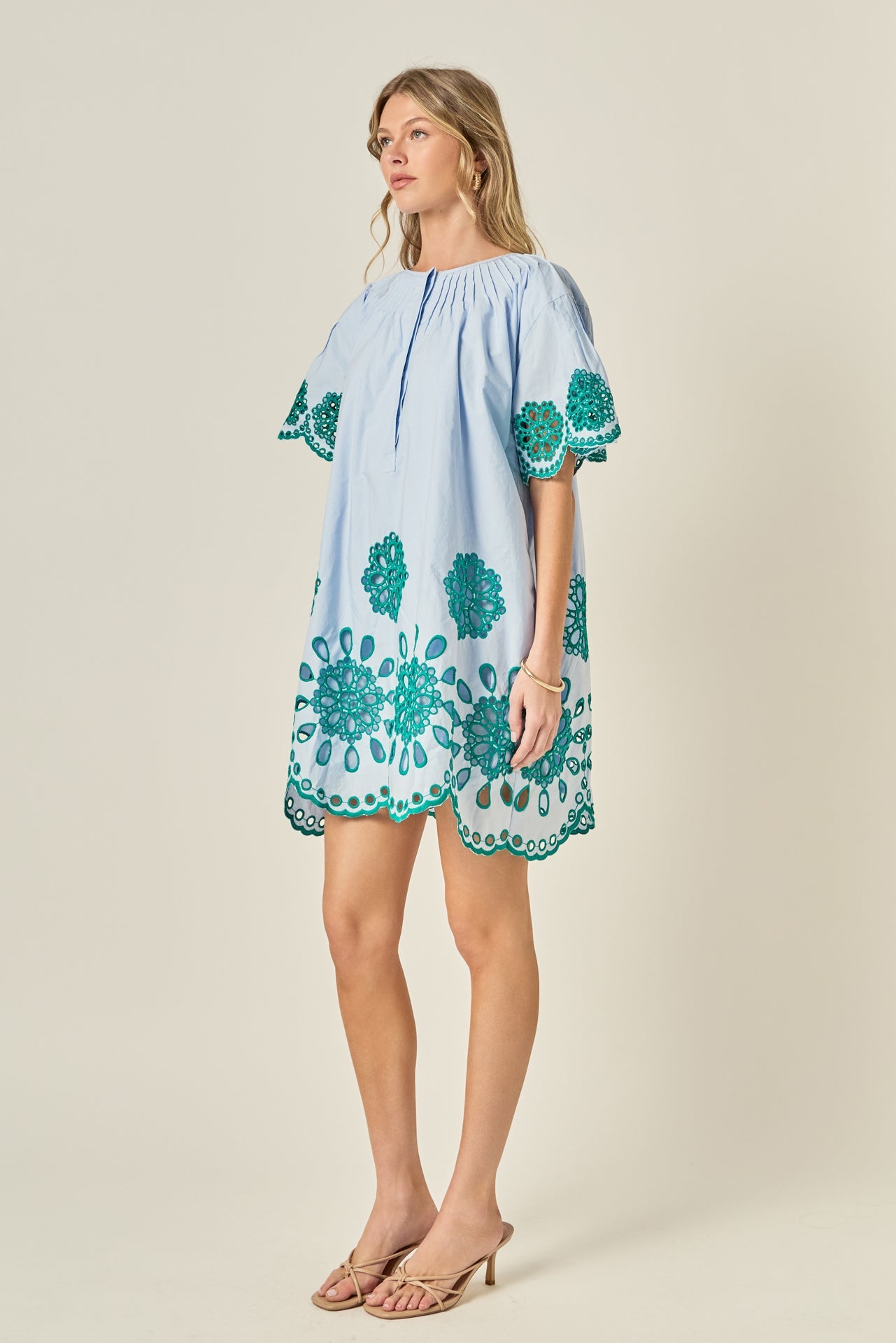 ENGLISH FACTORY - Paloma Embroidered Mini Dress - DRESSES available at Objectrare