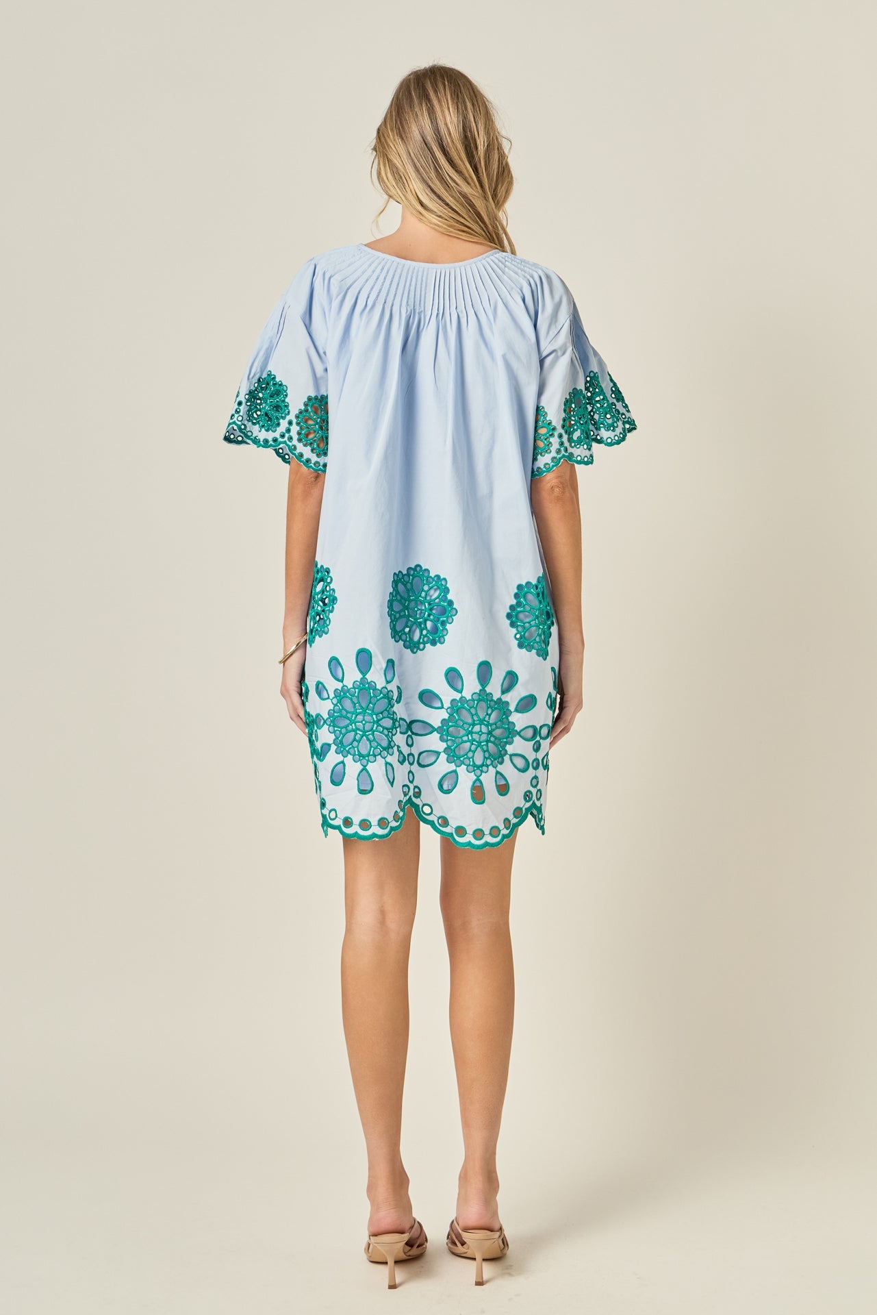 ENGLISH FACTORY - Paloma Embroidered Mini Dress - DRESSES available at Objectrare