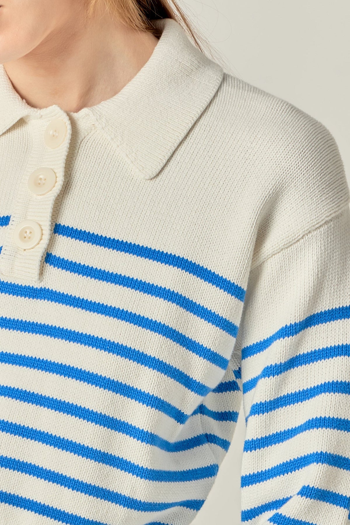 ENGLISH FACTORY - Stripe Knit Long Sleeve Top - TOPS available at Objectrare