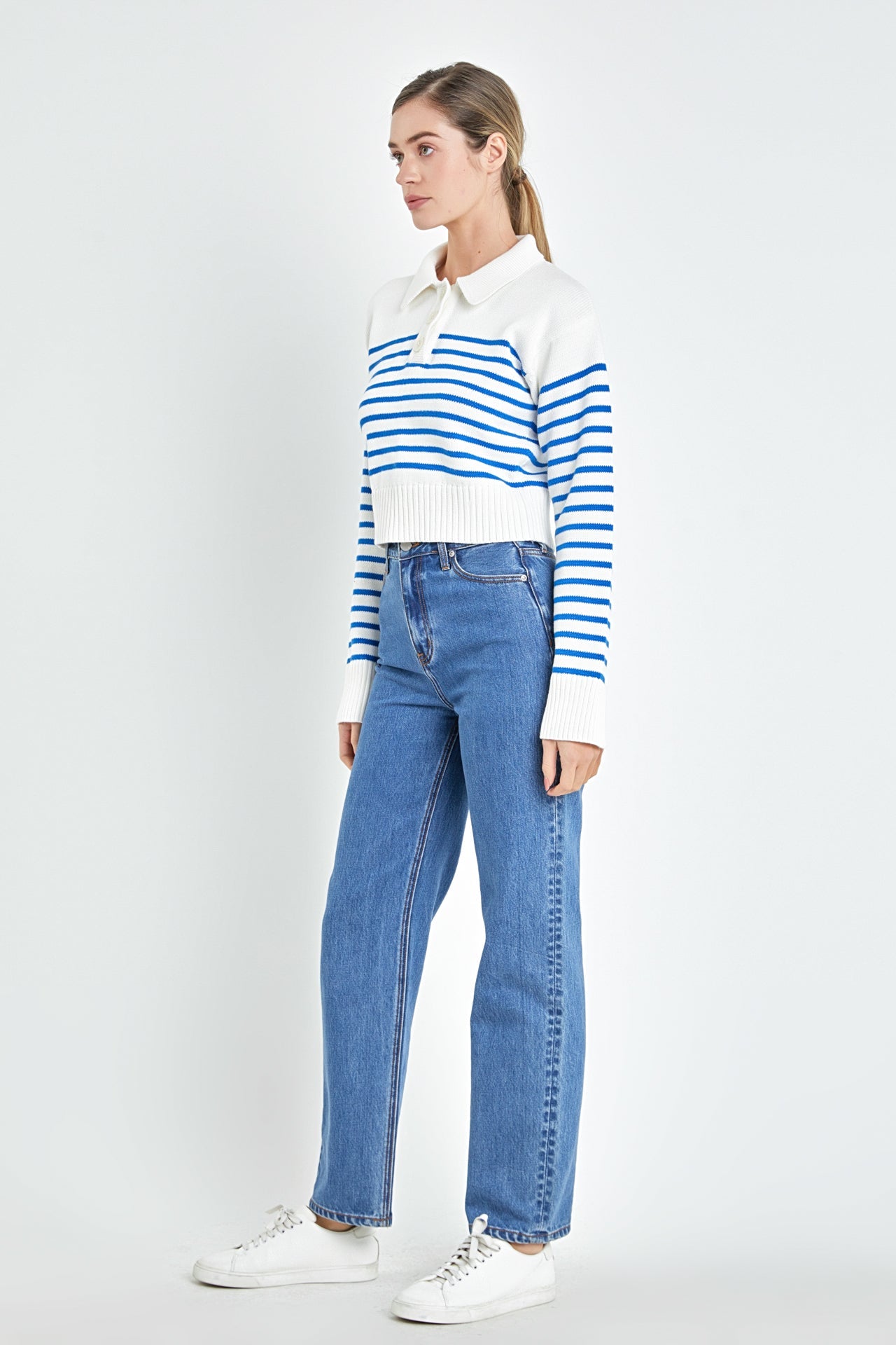 ENGLISH FACTORY - English Factory - Stripe Knit Long Sleeve Top - TOPS available at Objectrare