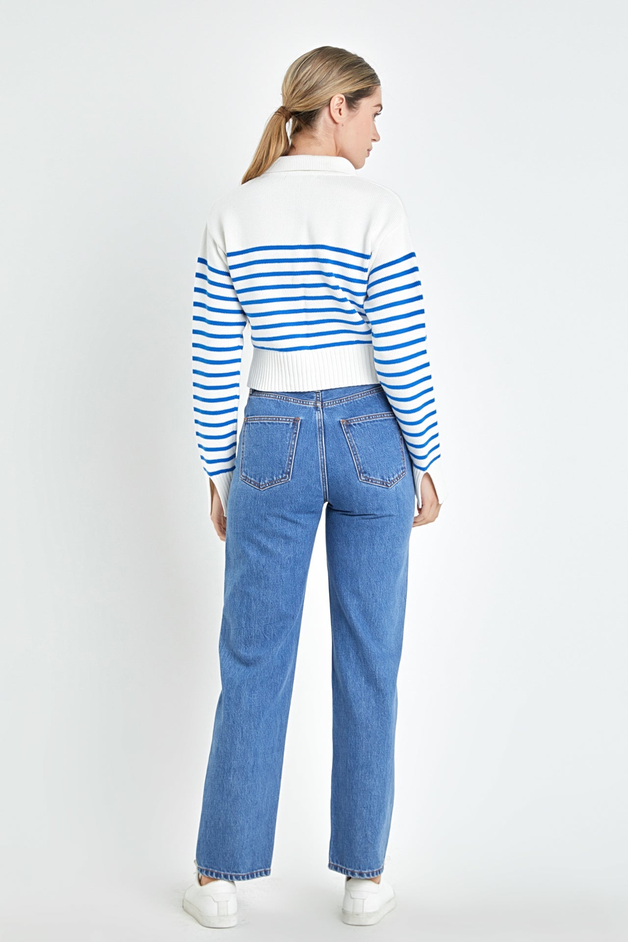 ENGLISH FACTORY - English Factory - Stripe Knit Long Sleeve Top - TOPS available at Objectrare