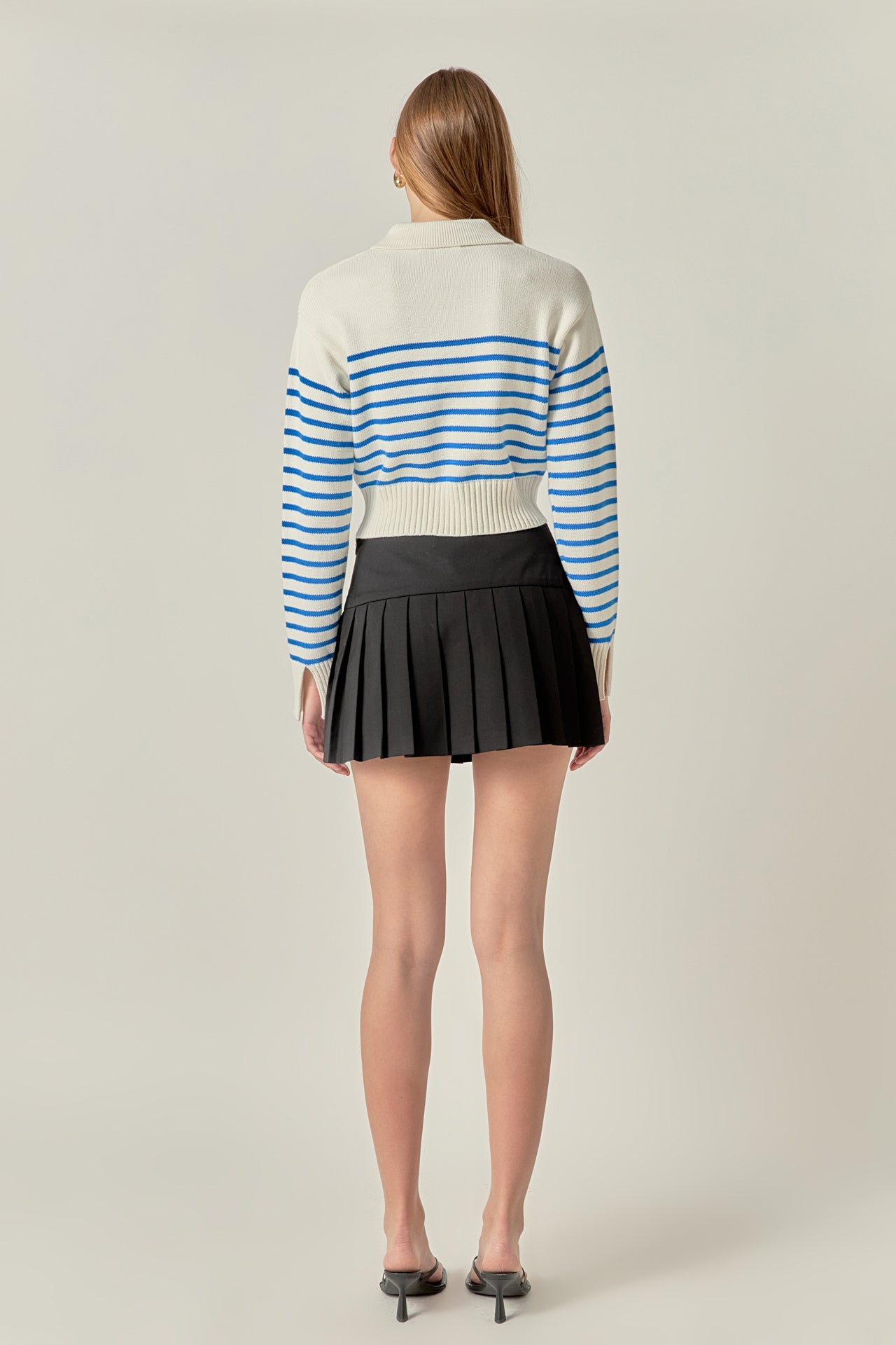 ENGLISH FACTORY - Stripe Knit Long Sleeve Top - TOPS available at Objectrare