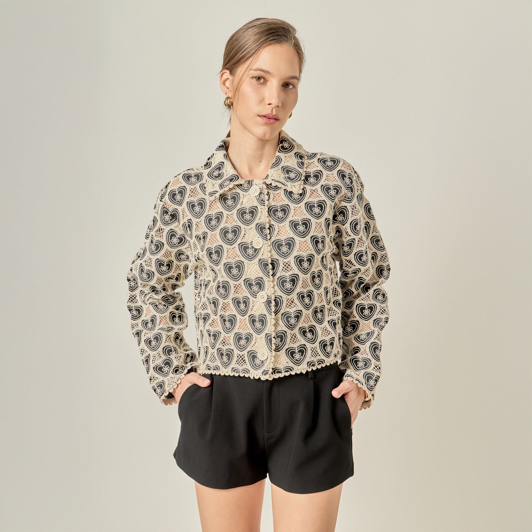 ENGLISH FACTORY - Harlow Crochet Shirt - BLOUSES available at Objectrare