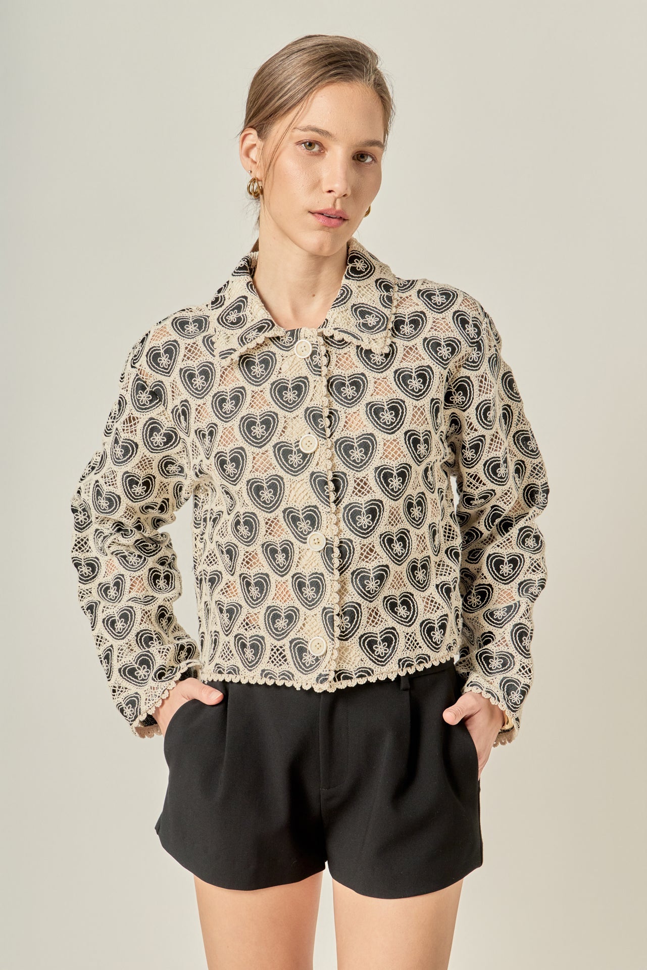 ENGLISH FACTORY - Harlow Crochet Shirt - BLOUSES available at Objectrare
