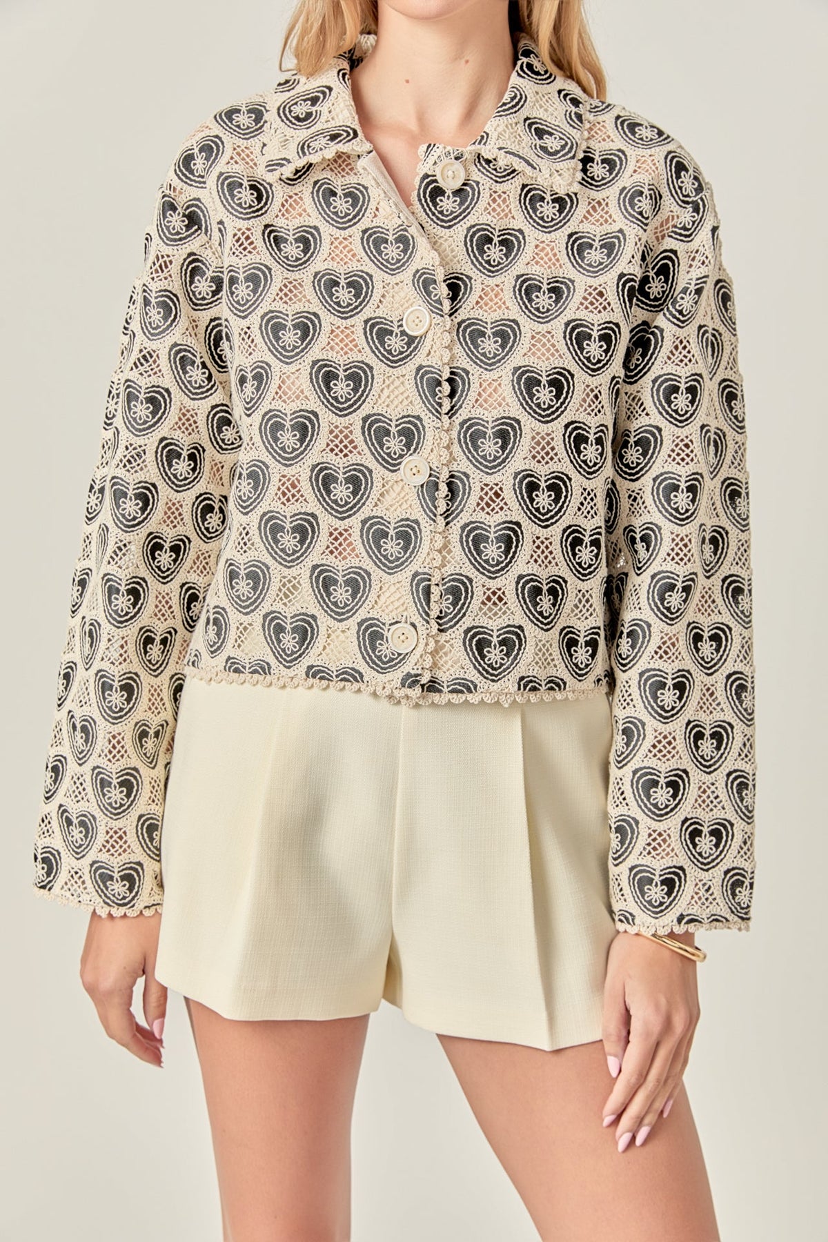 The Harlow Crochet Shirt