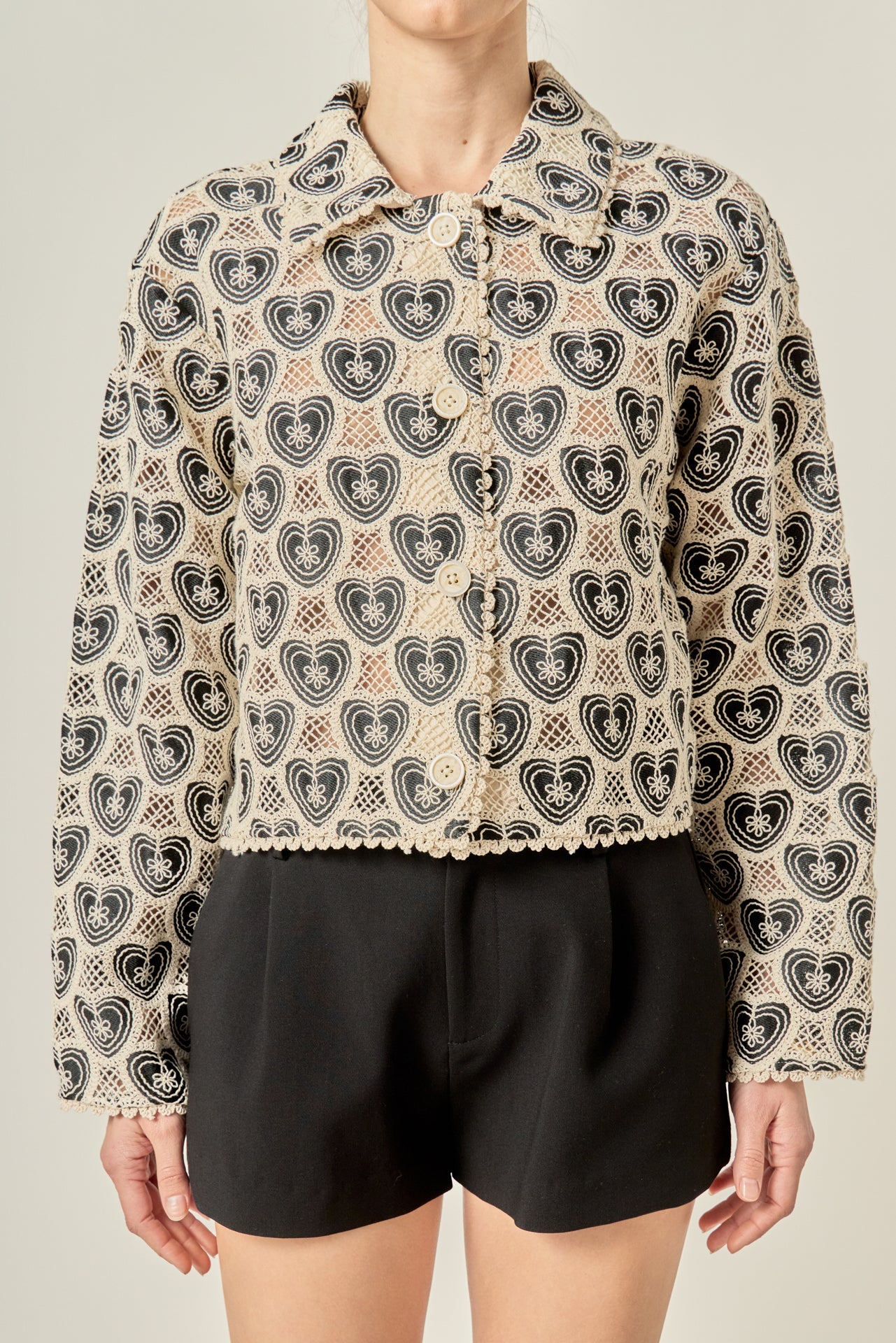 ENGLISH FACTORY - Harlow Crochet Shirt - BLOUSES available at Objectrare