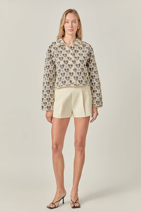 ENGLISH FACTORY - Harlow Crochet Shirt - BLOUSES available at Objectrare