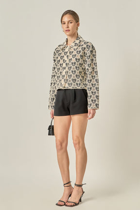ENGLISH FACTORY - Harlow Crochet Shirt - BLOUSES available at Objectrare