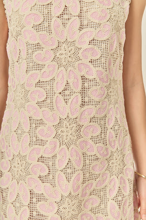 ENGLISH FACTORY - Stella Crochet Mini Dress - DRESSES available at Objectrare