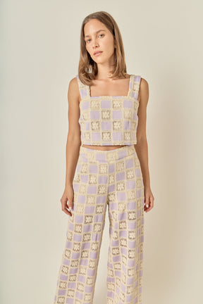 ENGLISH FACTORY - The Bria Crochet Top - TANK TOPS available at Objectrare
