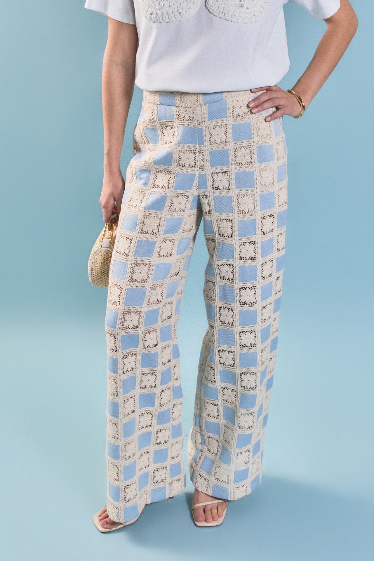 ENGLISH FACTORY - Bria Crochet Pants - PANTS available at Objectrare