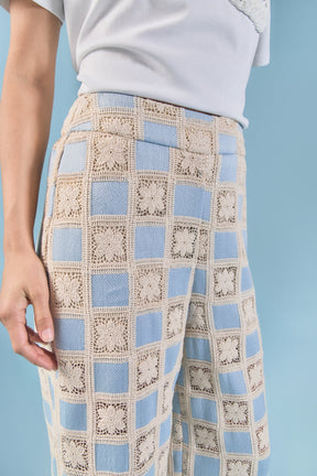 ENGLISH FACTORY - Bria Crochet Pants - PANTS available at Objectrare