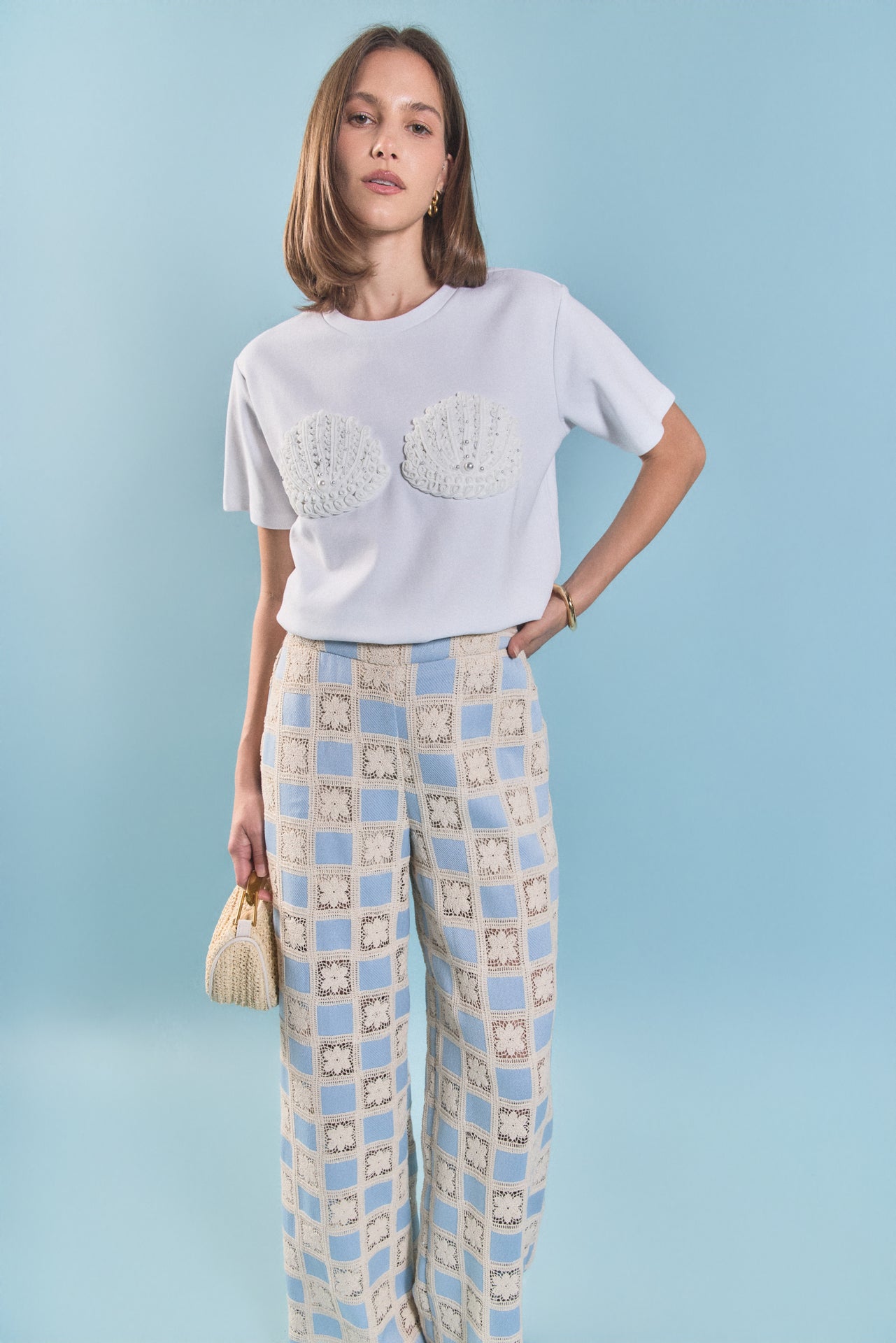 ENGLISH FACTORY - Bria Crochet Pants - PANTS available at Objectrare