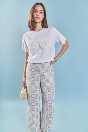 ENGLISH FACTORY - Bria Crochet Pants - PANTS available at Objectrare