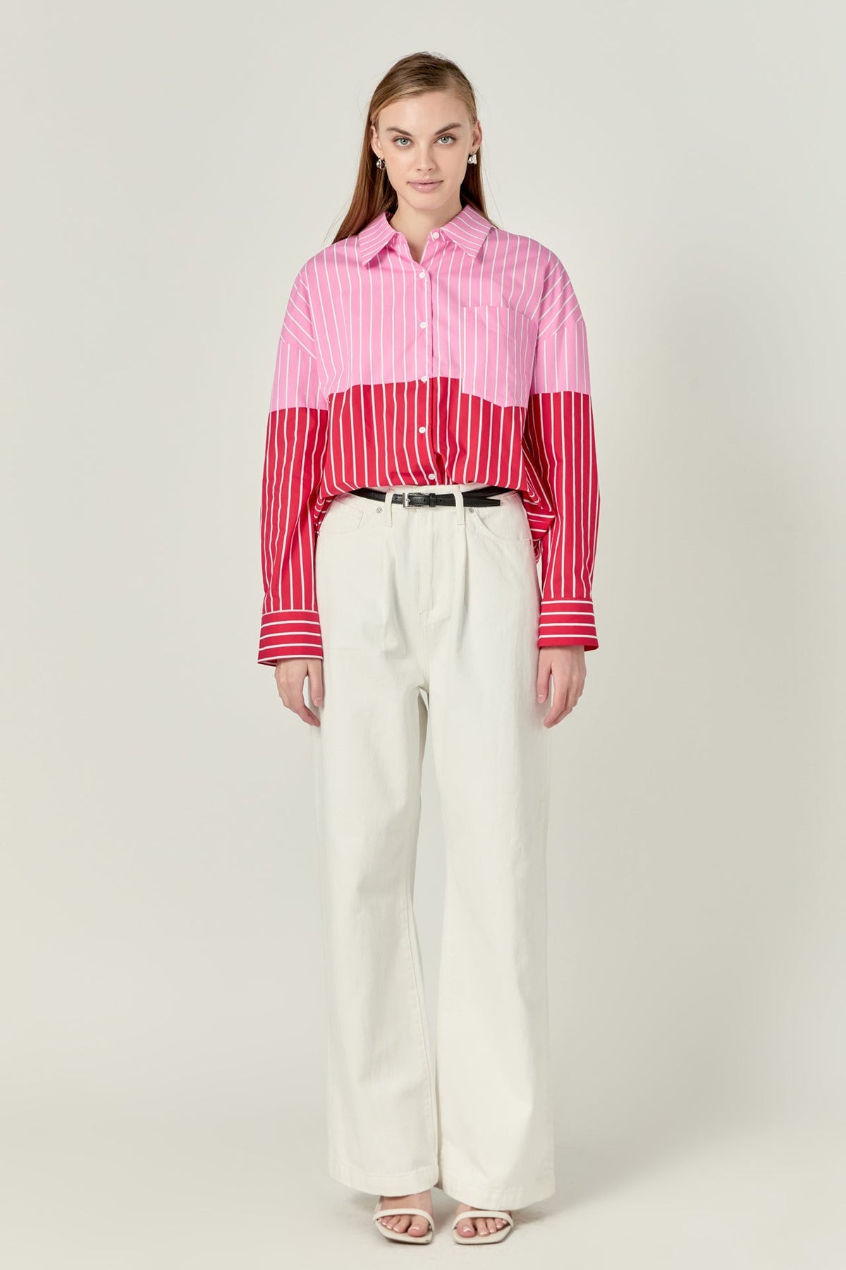 Aubrey Colorblock Stripe Shirt