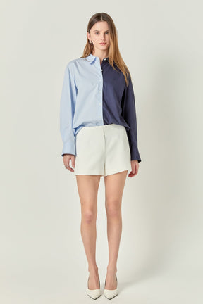 ENGLISH FACTORY - Colorblock Shirt - BLOUSES available at Objectrare