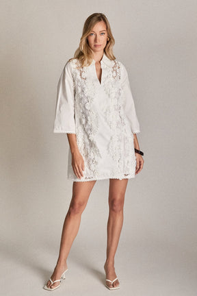 ENGLISH FACTORY - Lace Reverie Mini Dress - DRESSES available at Objectrare