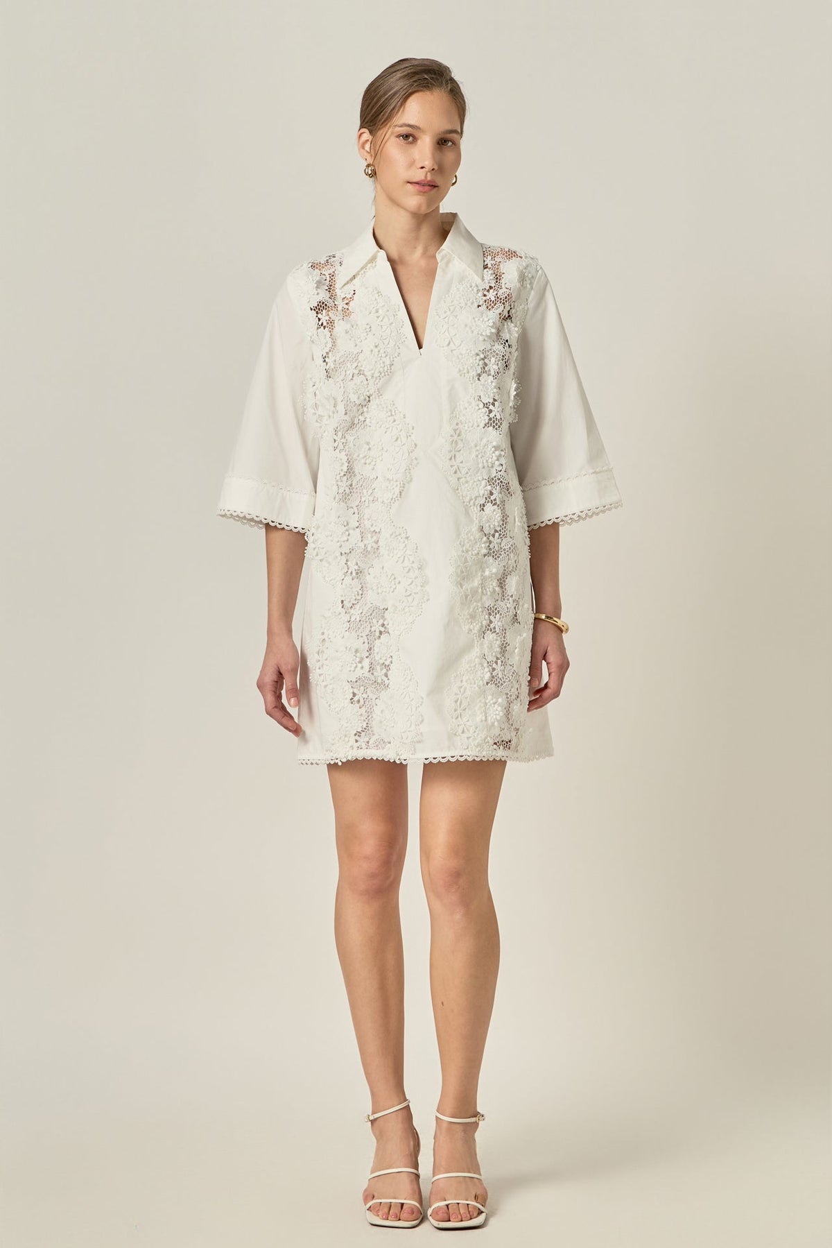 ENGLISH FACTORY - Lace Reverie Mini Dress - DRESSES available at Objectrare