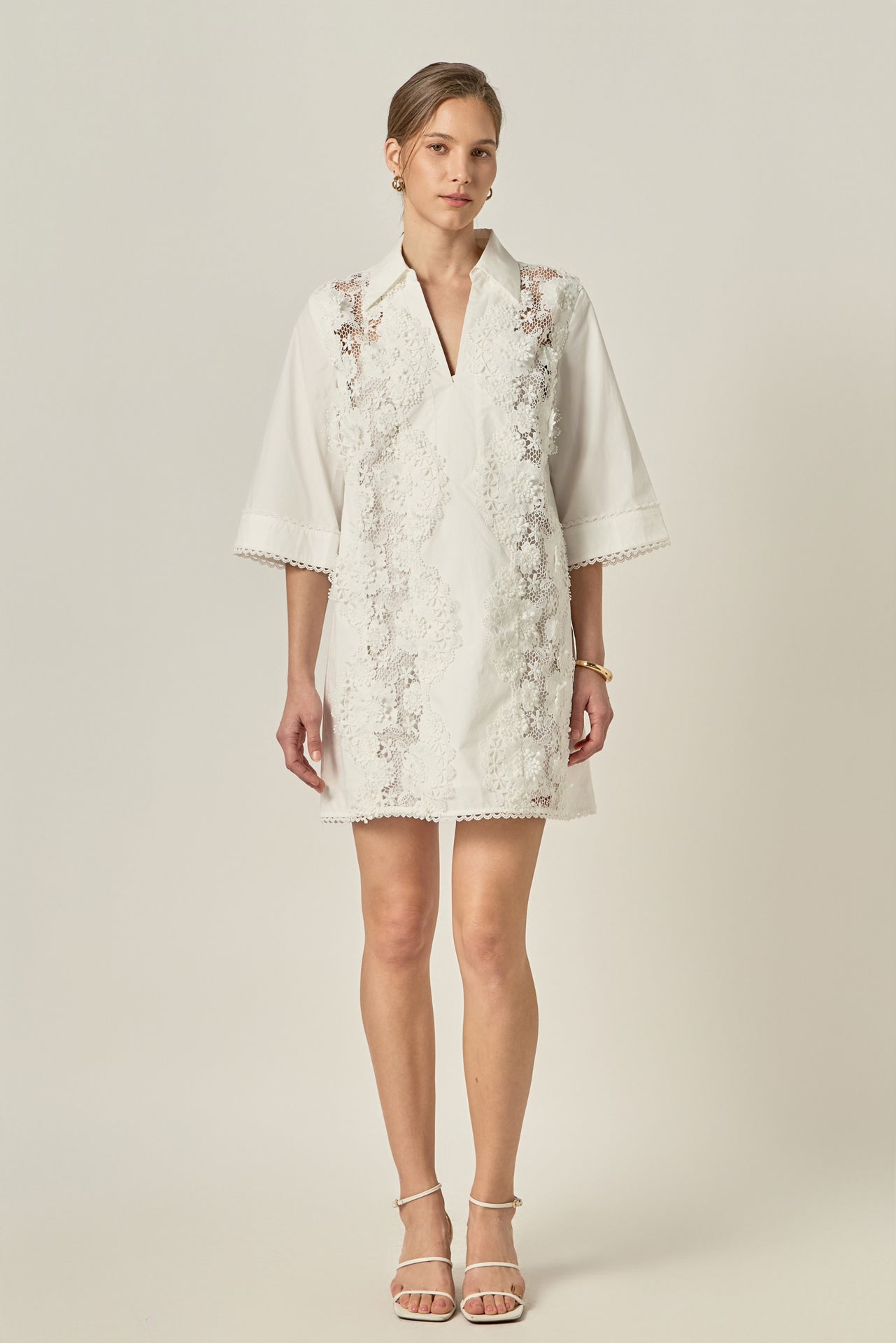 ENGLISH FACTORY - Lace Reverie Mini Dress - DRESSES available at Objectrare