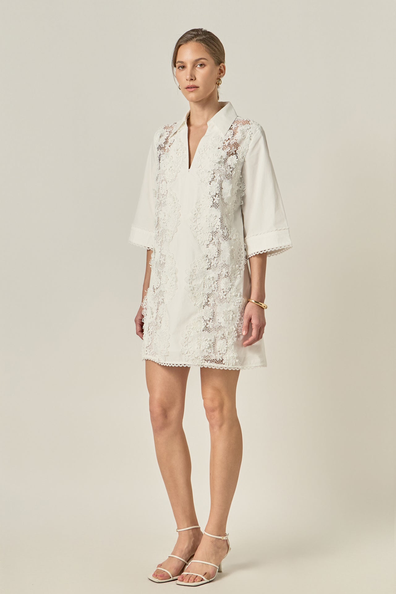 ENGLISH FACTORY - Lace Reverie Mini Dress - DRESSES available at Objectrare