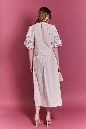 ENGLISH FACTORY - Lace Cascade Midi - SKIRTS available at Objectrare