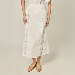 ENGLISH FACTORY - Lace Cascade Midi - SKIRTS available at Objectrare