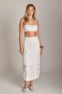 ENGLISH FACTORY - Lace Cascade Midi - SKIRTS available at Objectrare