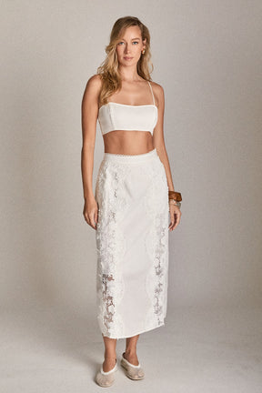 ENGLISH FACTORY - Lace Cascade Midi - SKIRTS available at Objectrare