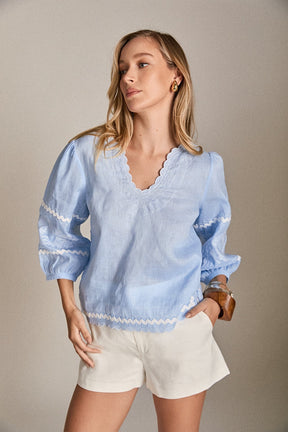 ENGLISH FACTORY - The Juliette Linen Shorts - SHORTS available at Objectrare