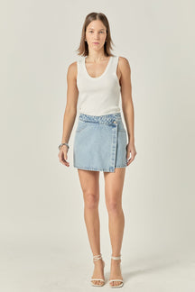 ENGLISH FACTORY - Denim Skort - SKORTS available at Objectrare
