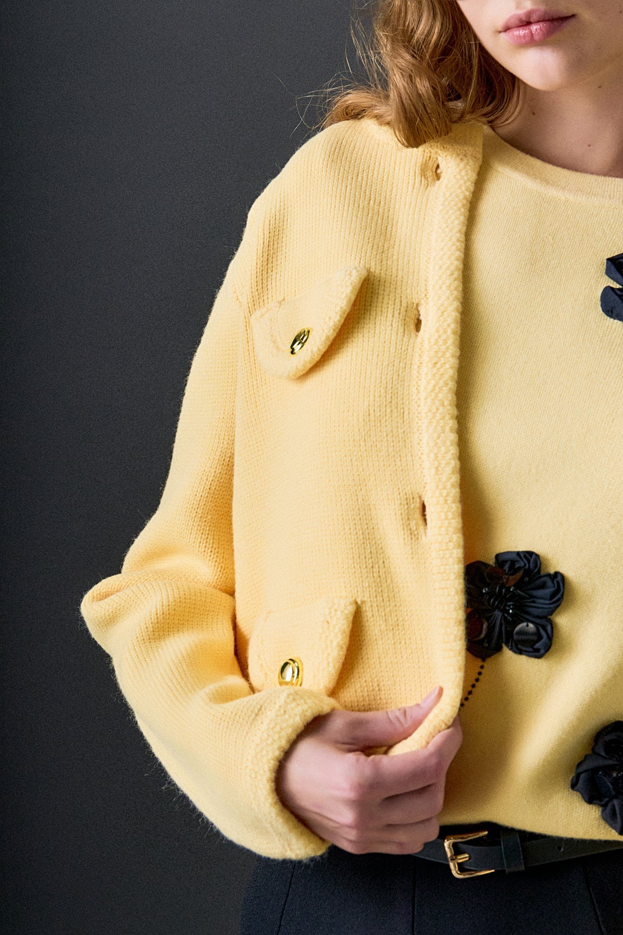 ENGLISH FACTORY - Round Hem Cardigan - SWEATERS & KNITS available at Objectrare