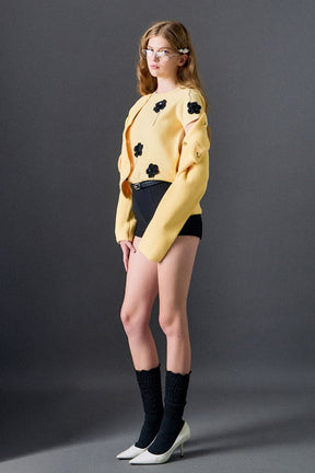 ENGLISH FACTORY - Round Hem Cardigan - SWEATERS & KNITS available at Objectrare