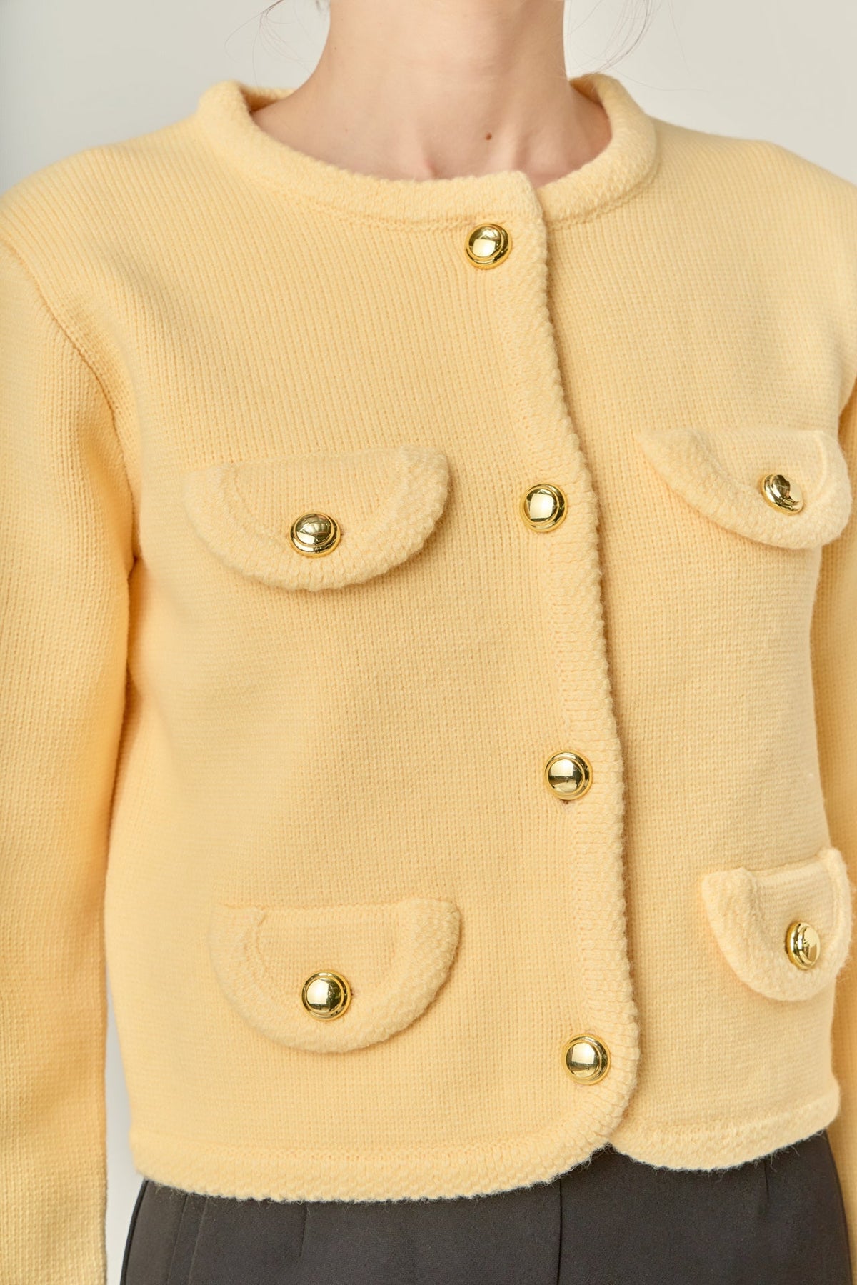 ENGLISH FACTORY - Round Hem Cardigan - SWEATERS & KNITS available at Objectrare