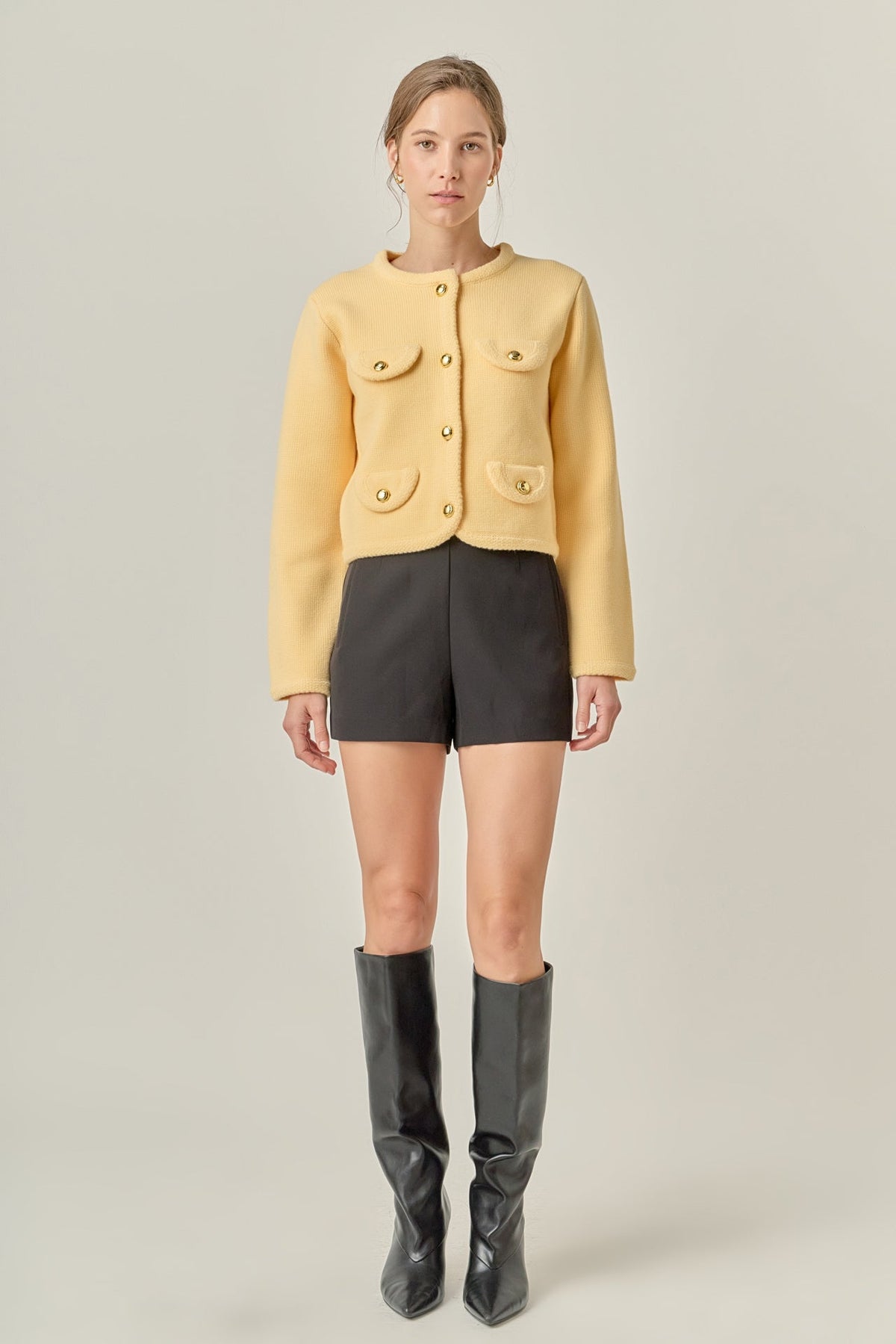 ENGLISH FACTORY - Round Hem Cardigan - SWEATERS & KNITS available at Objectrare