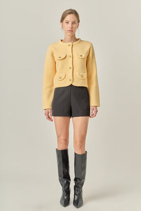 ENGLISH FACTORY - Round Hem Cardigan - SWEATERS & KNITS available at Objectrare