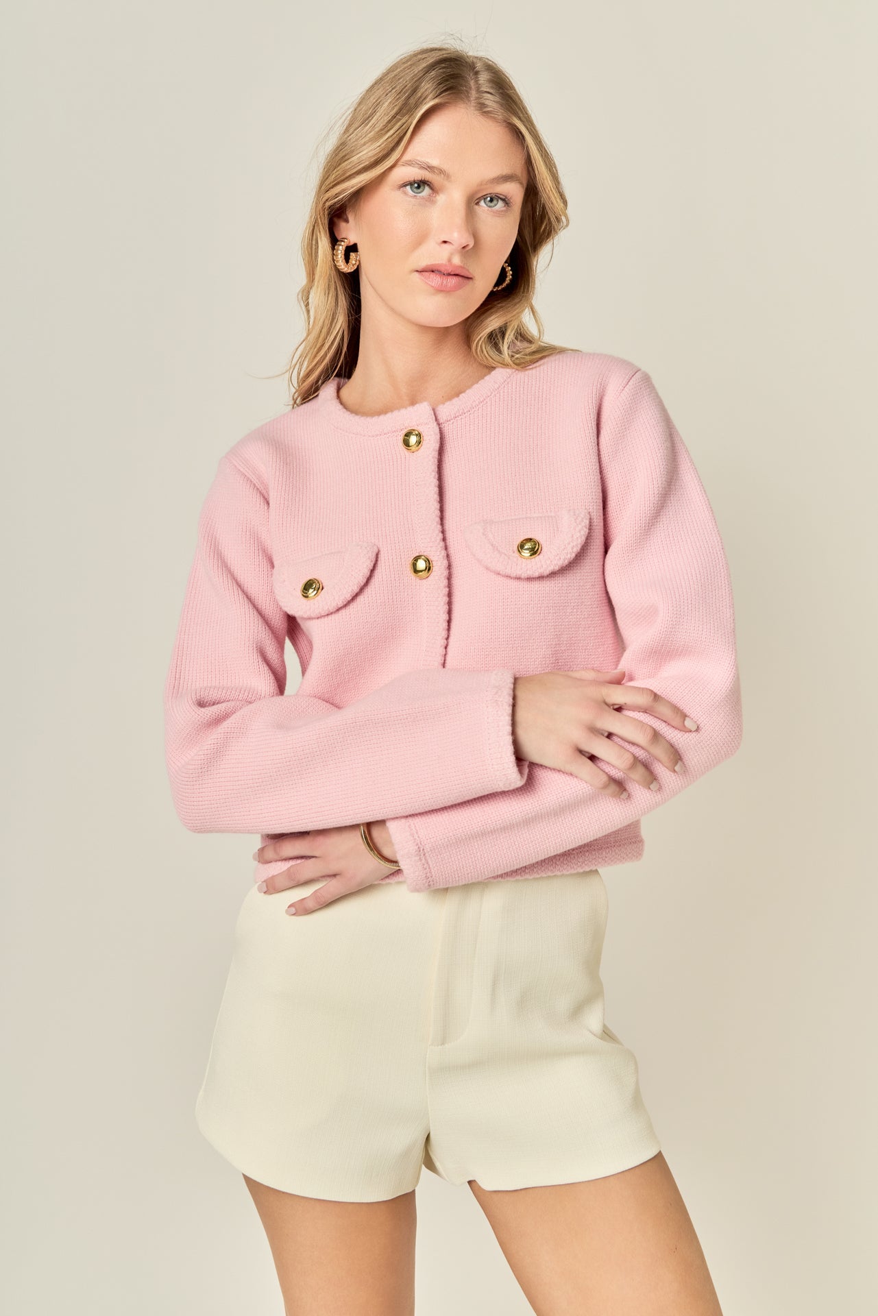 ENGLISH FACTORY - Round Hem Cardigan - SWEATERS & KNITS available at Objectrare