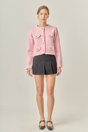 ENGLISH FACTORY - Round Hem Cardigan - SWEATERS & KNITS available at Objectrare