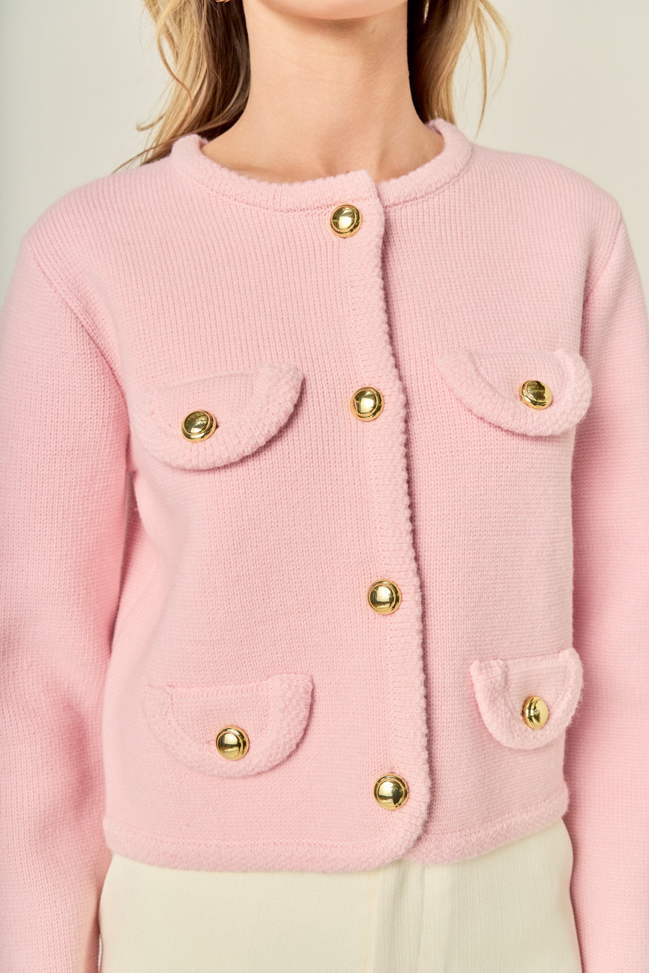 ENGLISH FACTORY - Round Hem Cardigan - SWEATERS & KNITS available at Objectrare