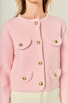 ENGLISH FACTORY - Round Hem Cardigan - SWEATERS & KNITS available at Objectrare