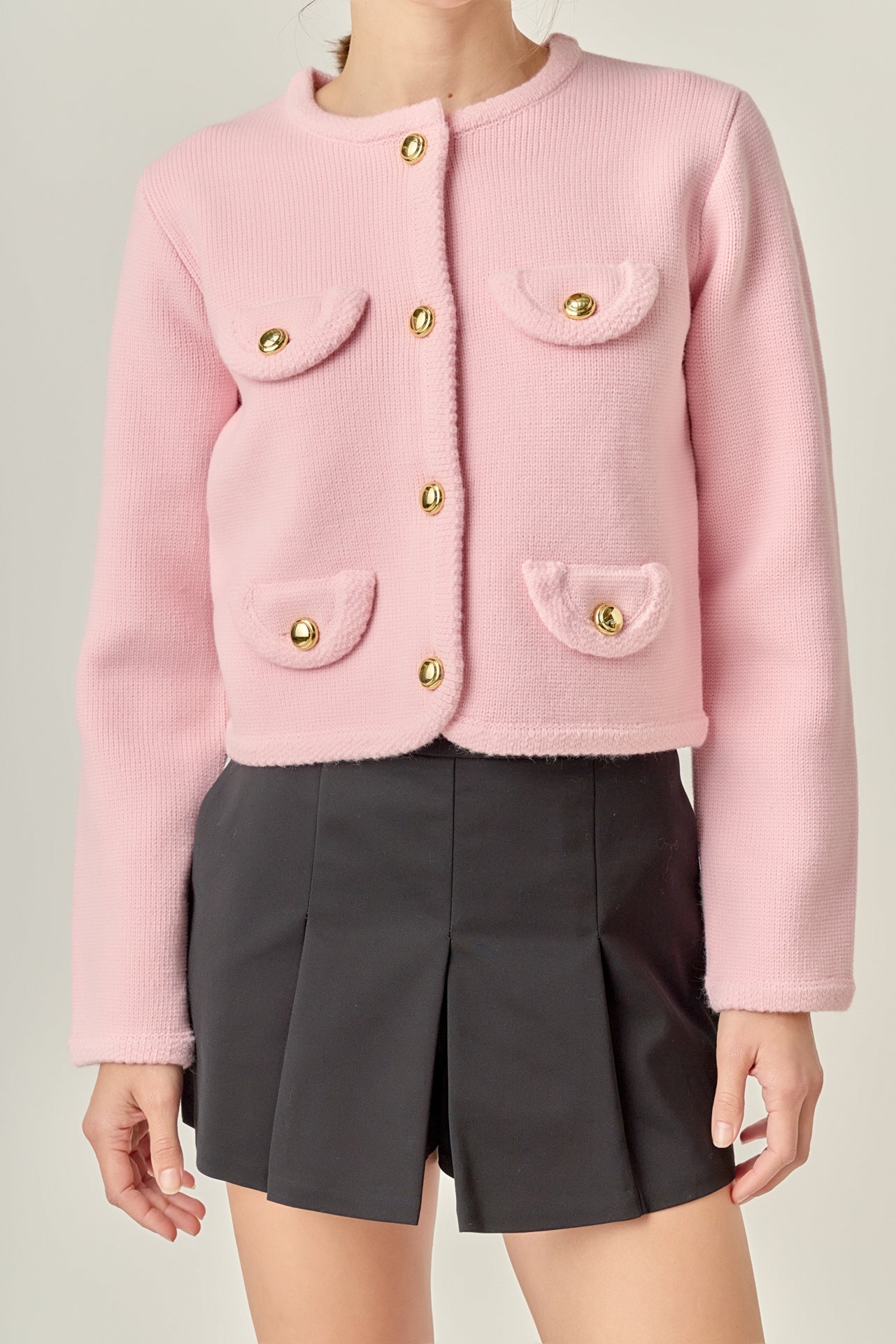 ENGLISH FACTORY - Round Hem Cardigan - SWEATERS & KNITS available at Objectrare