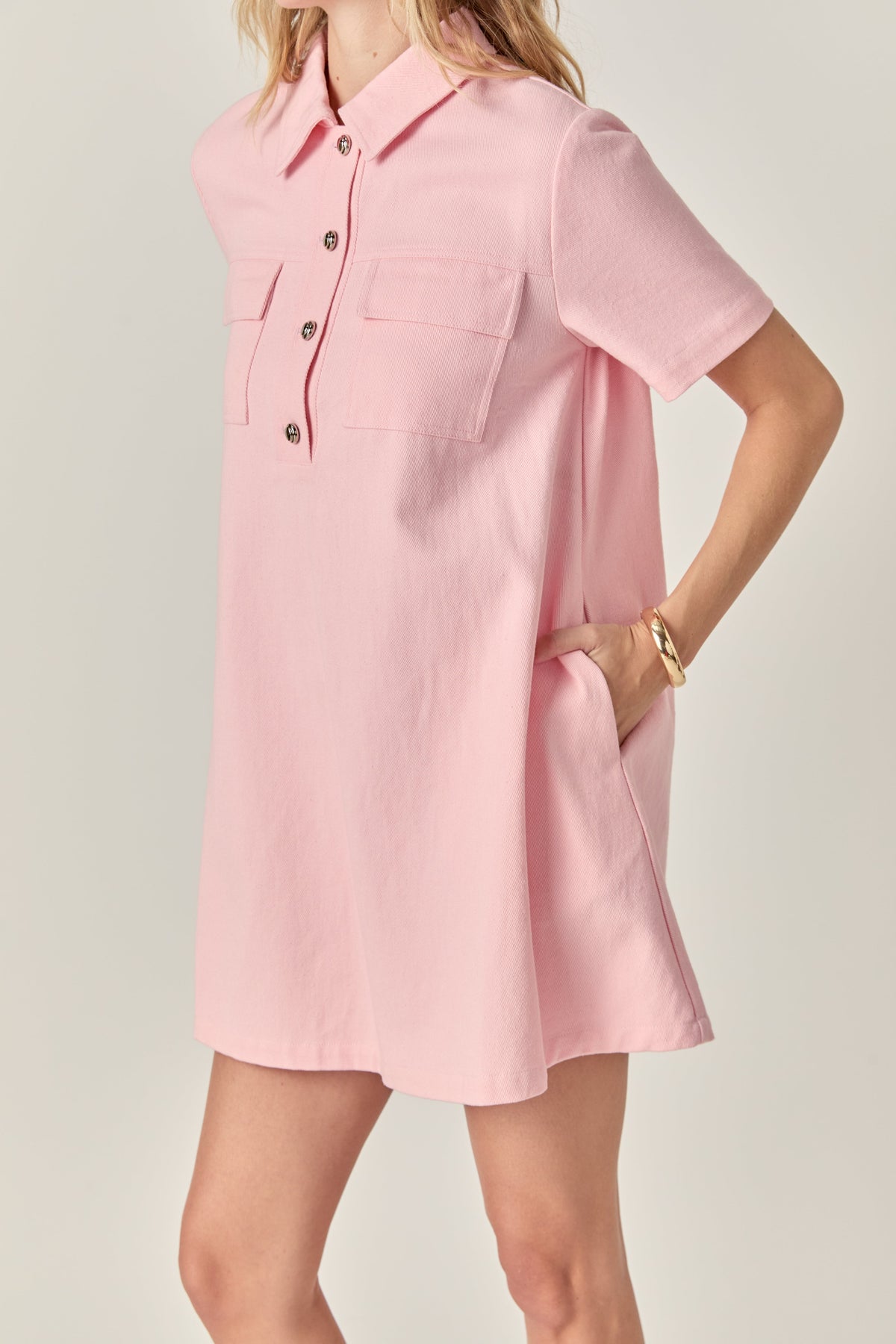 ENGLISH FACTORY - The Poppy Denim Mini - DRESSES available at Objectrare