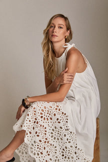 ENGLISH FACTORY - The Celine Eyelet Midi Dress - DRESSES available at Objectrare