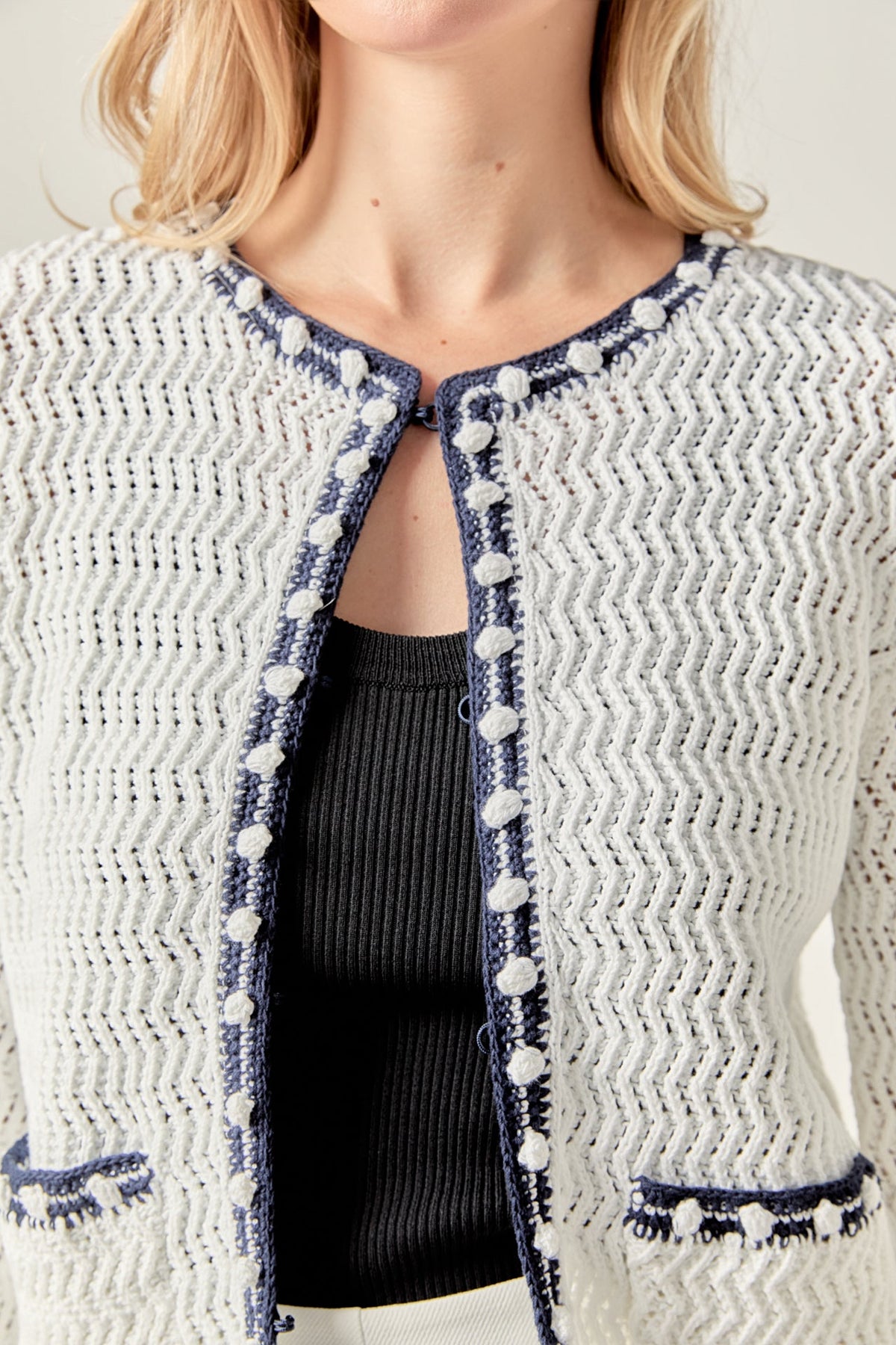 ENGLISH FACTORY - Coastal Stitch Cardigan - SWEATERS & KNITS available at Objectrare