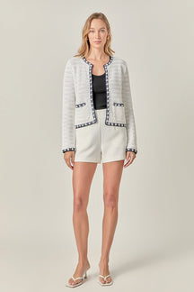 ENGLISH FACTORY - Coastal Stitch Cardigan - SWEATERS & KNITS available at Objectrare