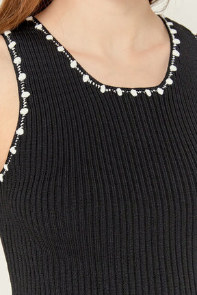 ENGLISH FACTORY - Crochet Sleeveless Top - TOPS available at Objectrare