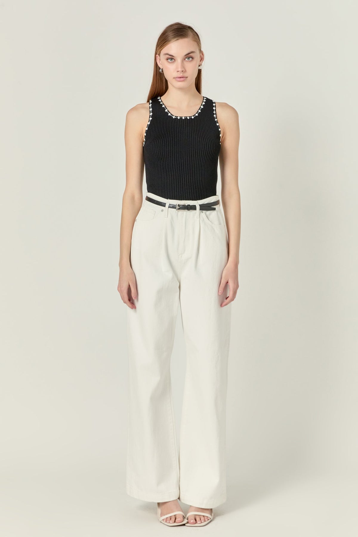 ENGLISH FACTORY - Crochet Sleeveless Top - TOPS available at Objectrare