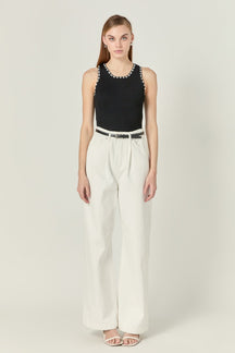 ENGLISH FACTORY - Crochet Sleeveless Top - TOPS available at Objectrare
