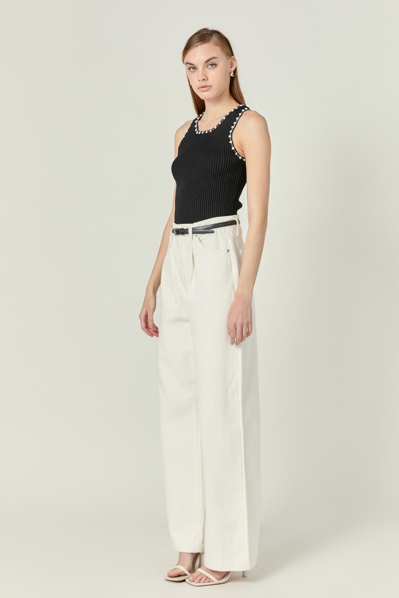 ENGLISH FACTORY - Crochet Sleeveless Top - TOPS available at Objectrare