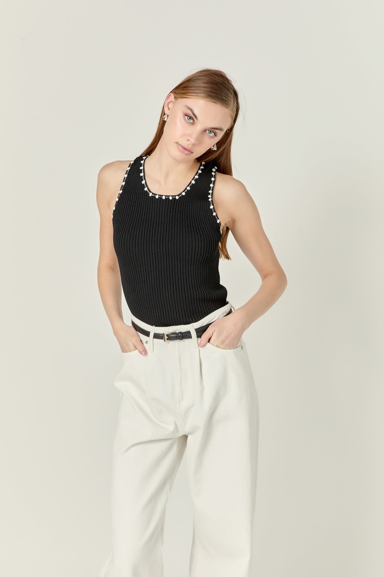 ENGLISH FACTORY - English Factory - Crochet Sleeveless - TOPS available at Objectrare