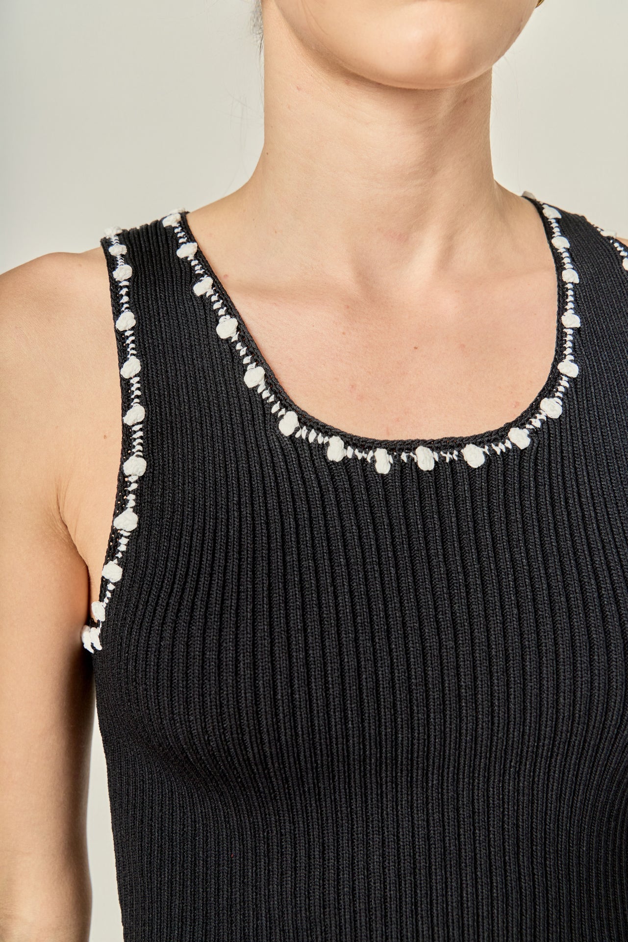 ENGLISH FACTORY - Crochet Sleeveless Top - TOPS available at Objectrare